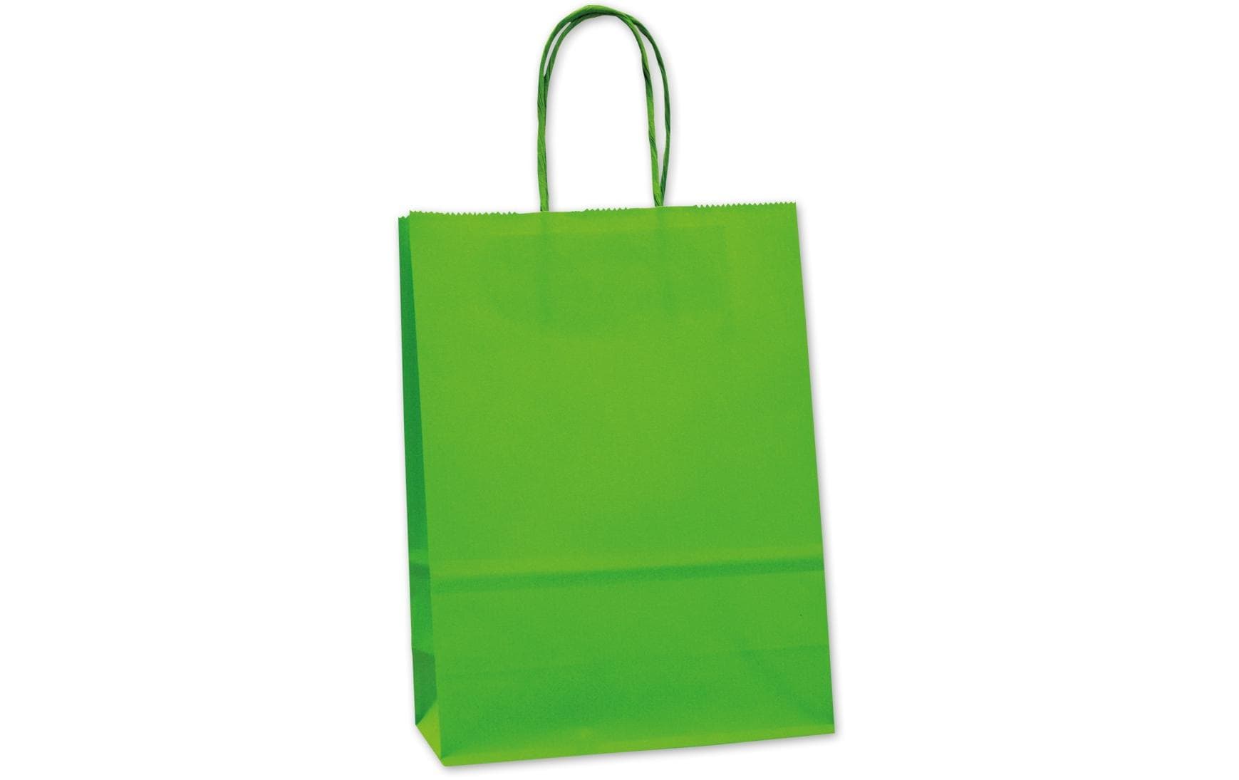 Tragetasche mit Papierkordel, grün 18 x 8 x 24cm, 25 Stück