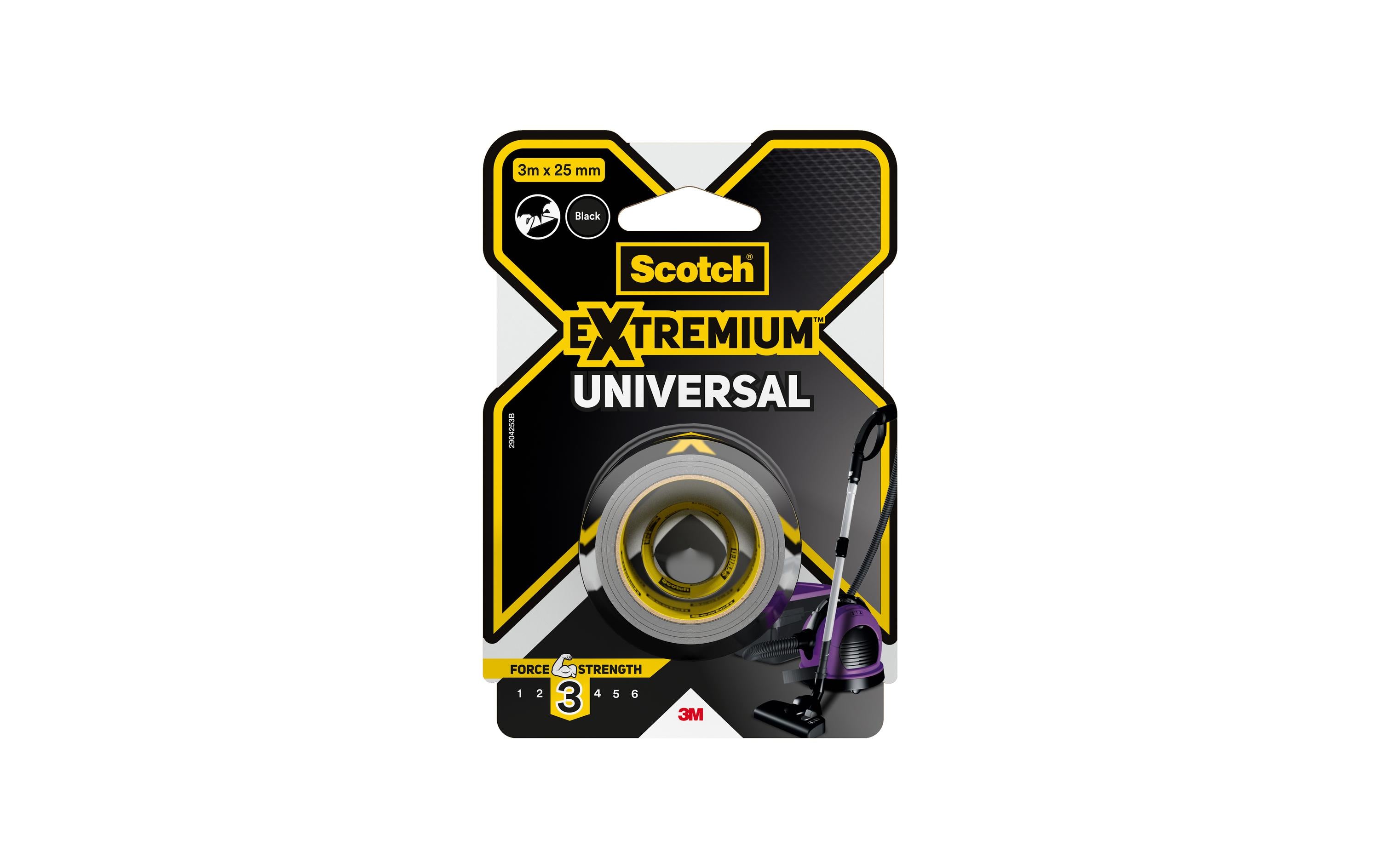 Scotch Extremium Universal Klebeband schwarz, 3m x 25mm
