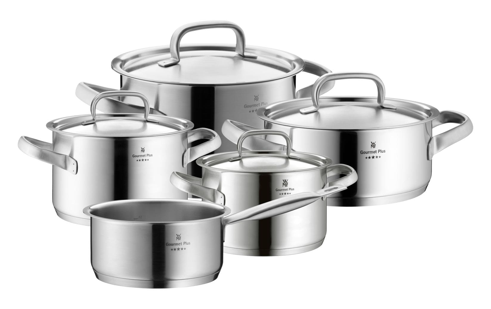 WMF Topf-Set Gourmet Plus 5-teilig Edelstahl gebürstet