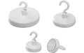 Magnetoplan Hakenmagnet 47 mm für 16 kg, 1 Stück, weiss