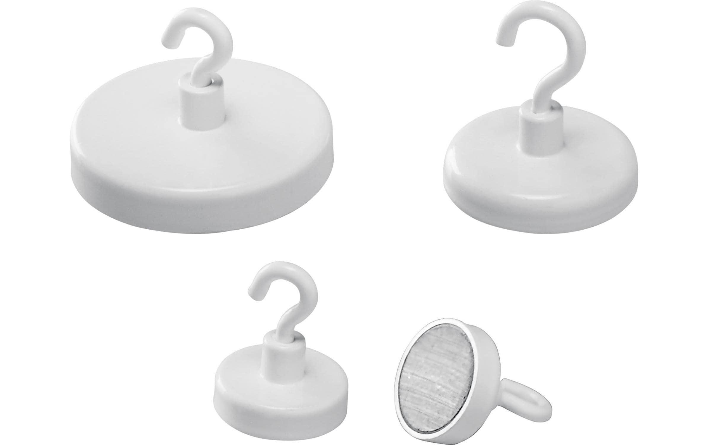 Magnetoplan Hakenmagnet 47 mm für 16 kg, 1 Stück, weiss