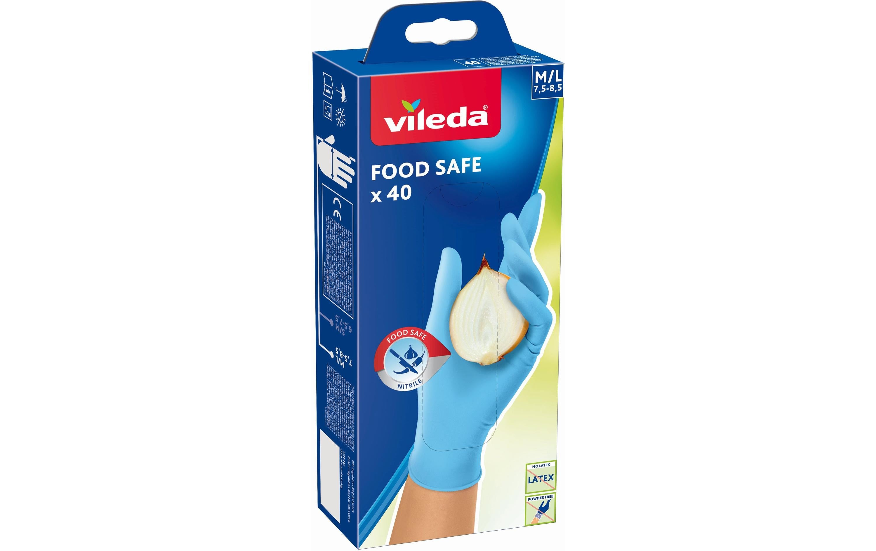 Vileda Handschuhe Food Safe Grösse M/L 7,5-8,5, 40 Stk.