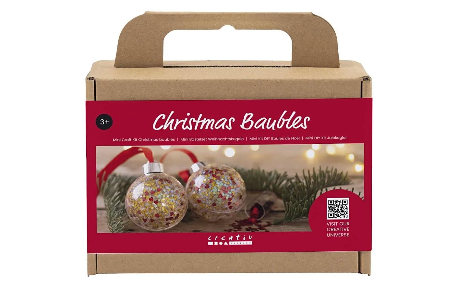 Creativ Company Mini Bastelset Weihnachtskugeln, Pailletten