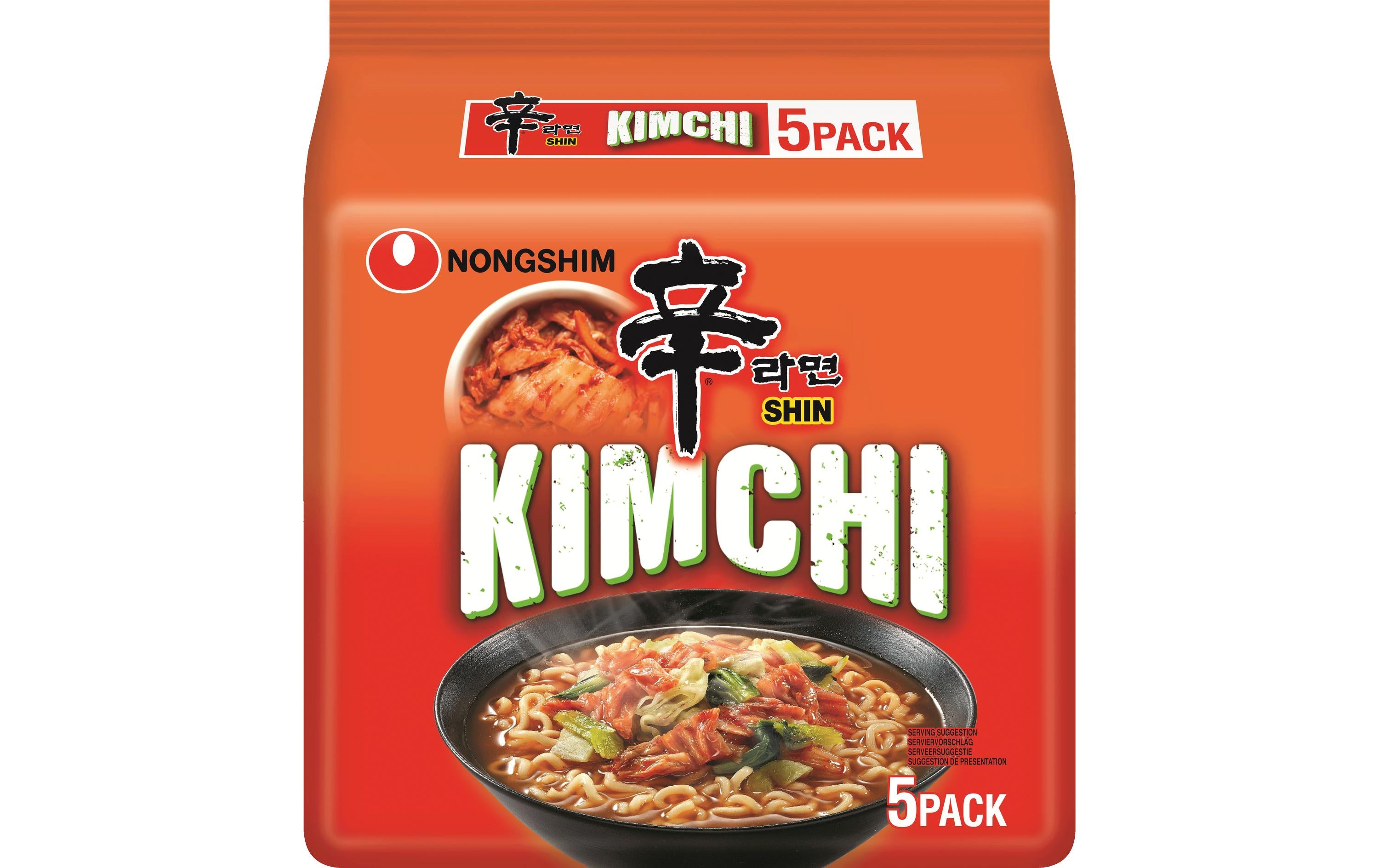 Nongshim Kimchi Noodle Soup Multipack 5x120g