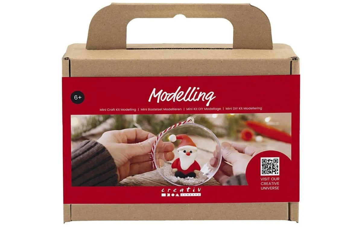 Creativ Company Mini Bastelset Modellieren Weihnachtskugeln, Nikolaus