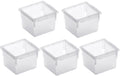 Rotho Ordnungssystem 8x8cm Basic KIT 5 Stück, transparent, 80x80x50 mm