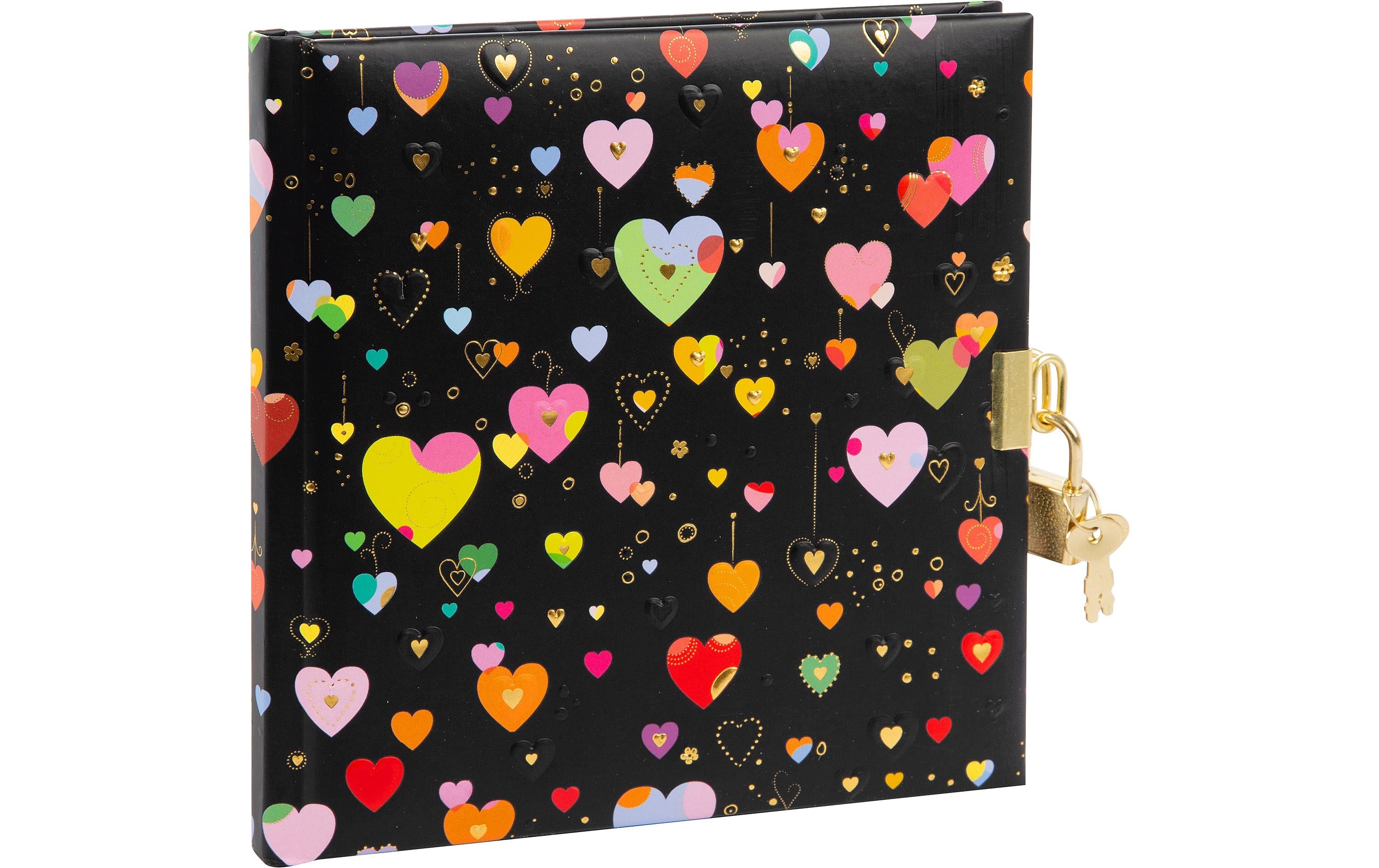 Goldbuch Tagebuch Heart dark Grösse: 16.5x16.5 cm, 96 Seiten