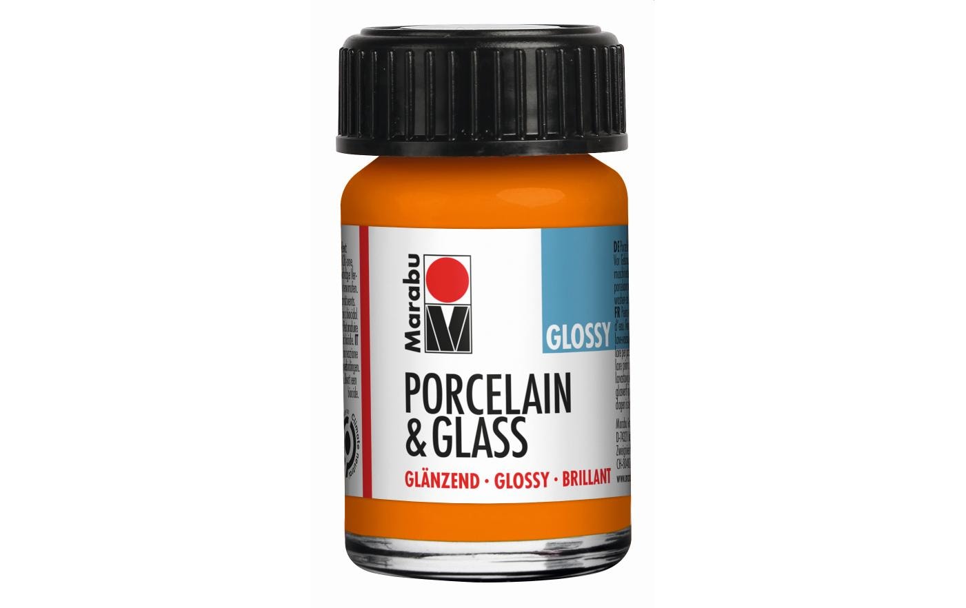 Marabu Porcelain & Glass Glossy Orange 013 Orange, 15 ml