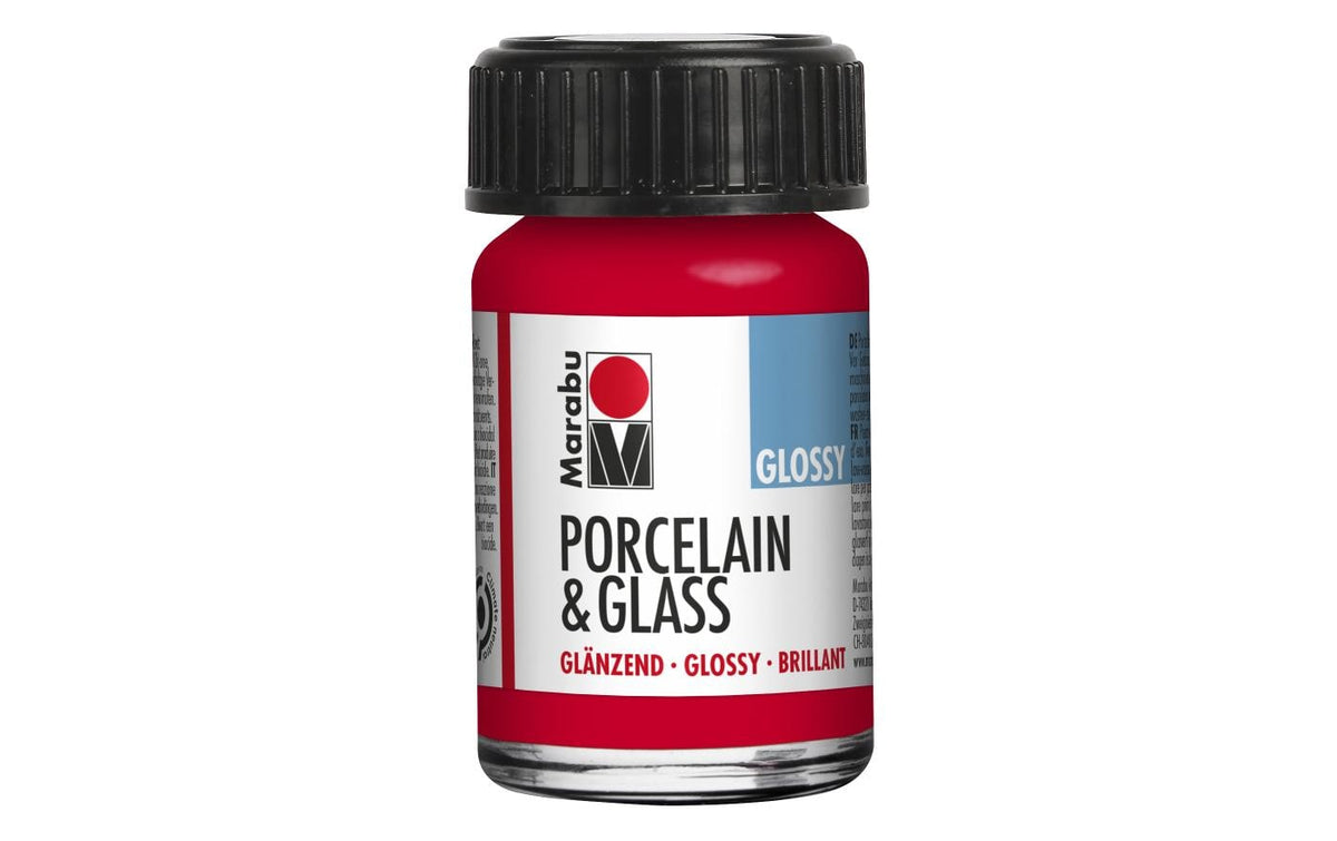 Marabu Porcelain & Glass Glossy Rot 125 Kirsche, 15 ml