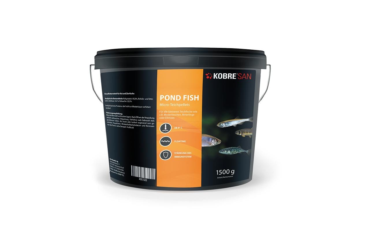 KobreSan Pond Fish 1.5mm 1.5kg, Moderlischen, Bitterlinge, Gründling