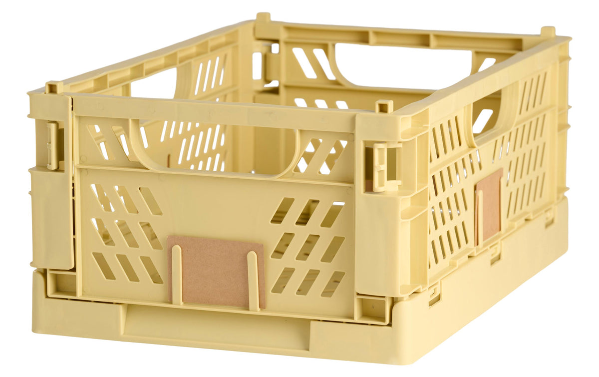 Schou Klappbox faltbar XL 2 Stück Yellow Sand, 50x33x20cm, rec. Kunstst.