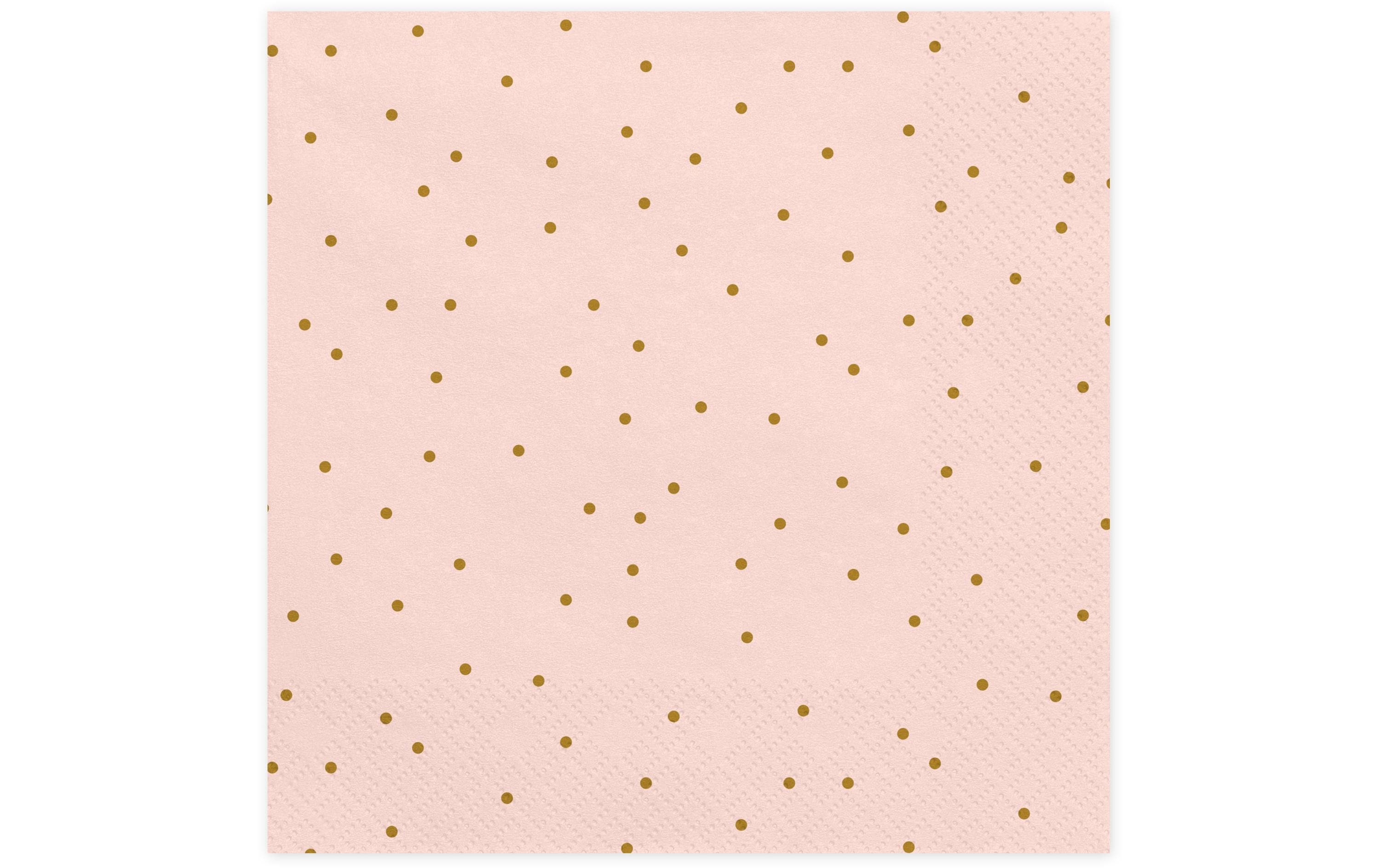Partydeco Servietten Punkte hellrosa, 33x33cm, 20 Stück