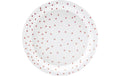 Partydeco Teller Punkte weiss, 18cm, 6 Stück