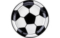 Partydeco Teller Fussball schwarz-weiss, 18cm, 6 Stück