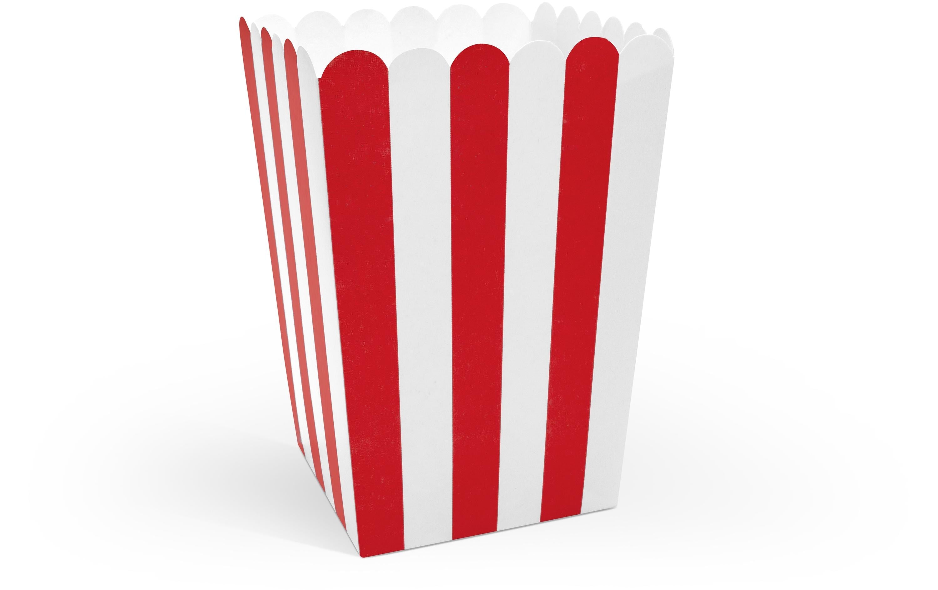 Partydeco Popcornboxen 7x7x12.5cm, 6 Stück