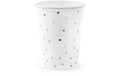 Partydeco Becher Punkte weiss, 260ml, 6 Stück