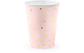 Partydeco Becher Punkte hellrosa, 260 ml, 6 Stück
