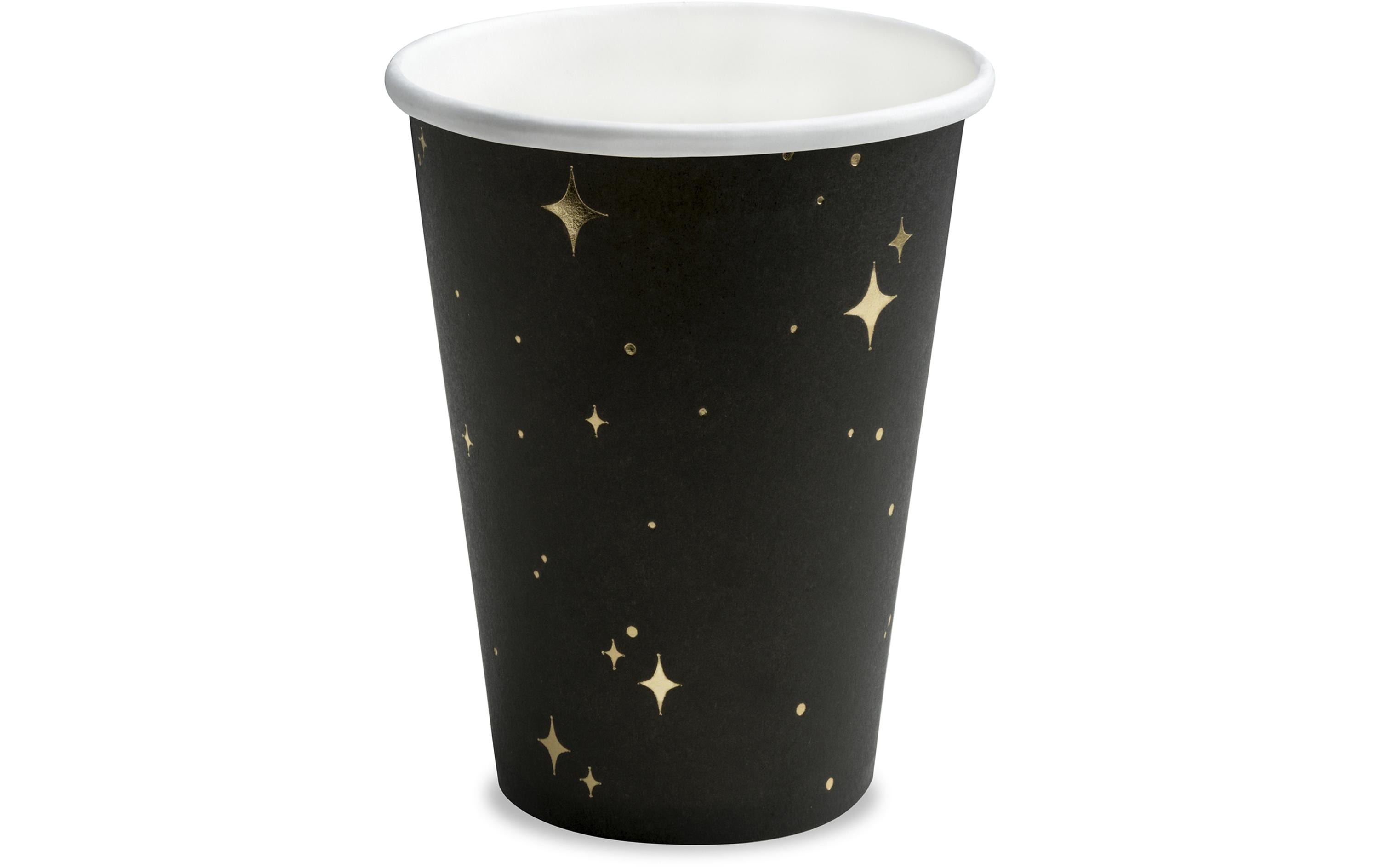 Partydeco Becher schwarz, 260 ml, 6 Stück