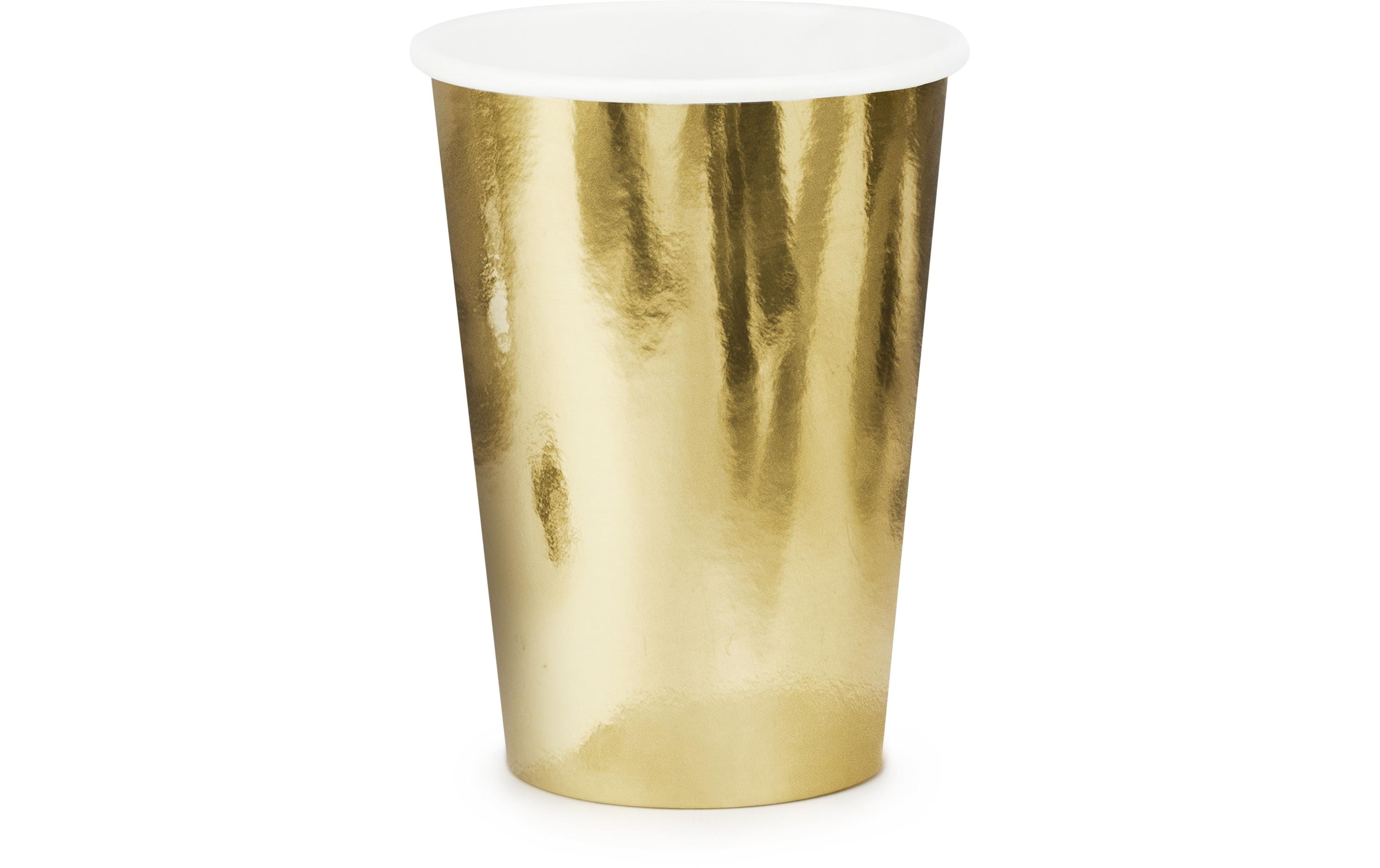 Partydeco Becher uni gold 220ml, 6 Stück