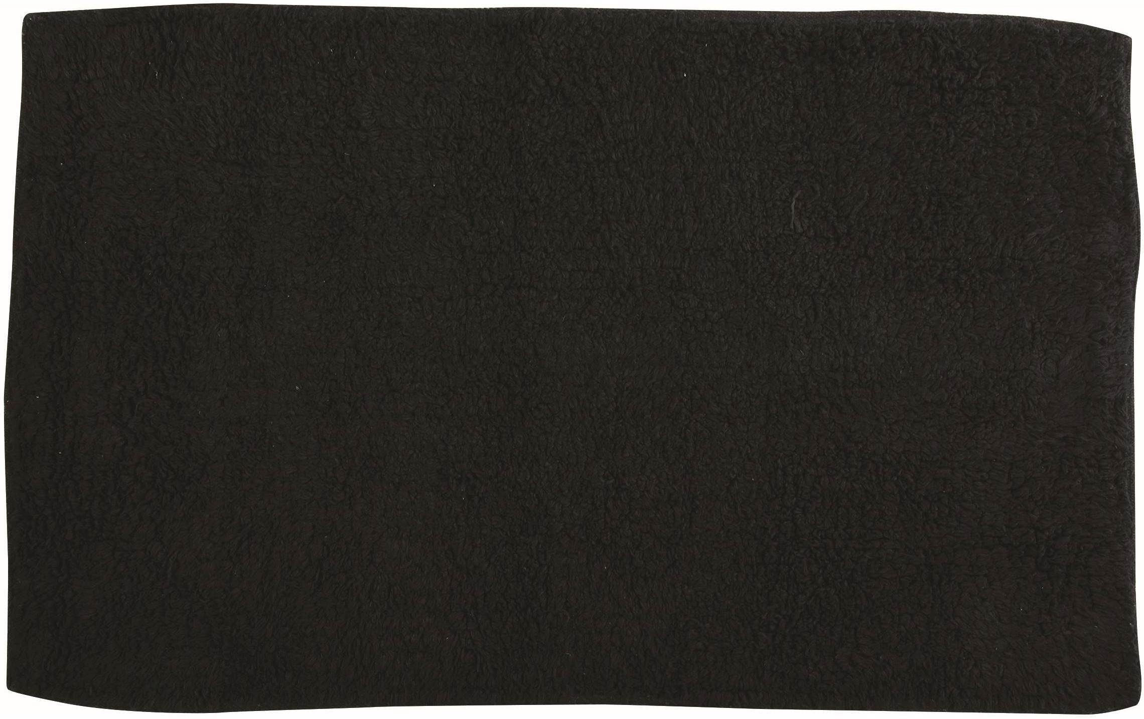 MSV Badteppich Dalija, Baumwolle, Schwarz 45x70 cm, 60° waschen, trocknergeeignet