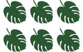 Partydeco Tischkarten Aloha Monstera grün, 14.5x11cm, 6 Stück