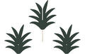 Partydeco Caketopper Aloha Ananas grün, 16.5cm, 6 Stück