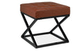 relaxdays Sitzhocker mit Kunstleder Tragekraft: 300kg, 41 x 41 x 41 cm