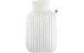 Frosch Wärmflasche PVC Strickbezug weiss 1.8 l