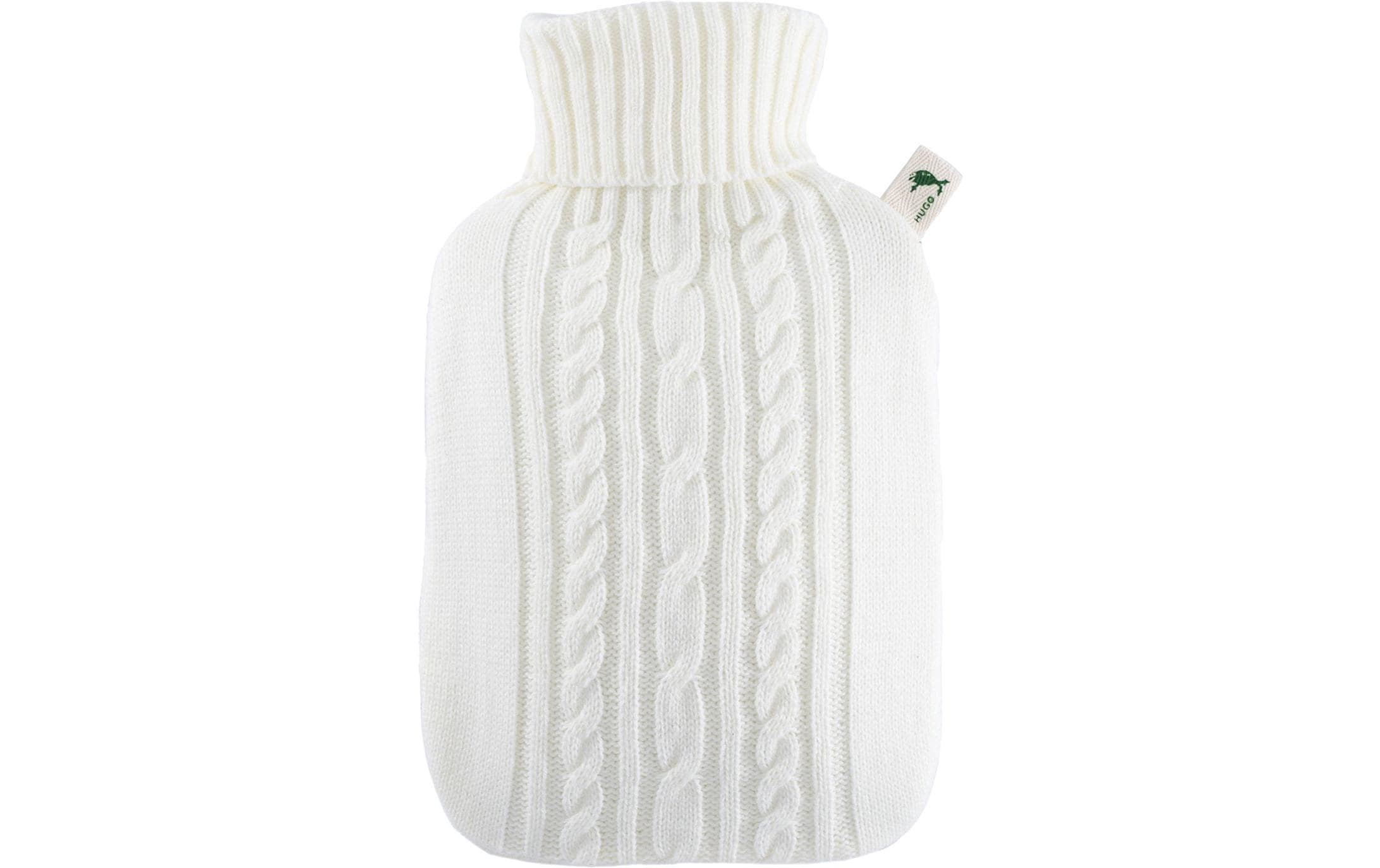 Frosch Wärmflasche PVC Strickbezug weiss 1.8 l