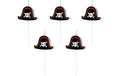 Partydeco Geburtstagskerzen Piraten 2cm, 5 Stück