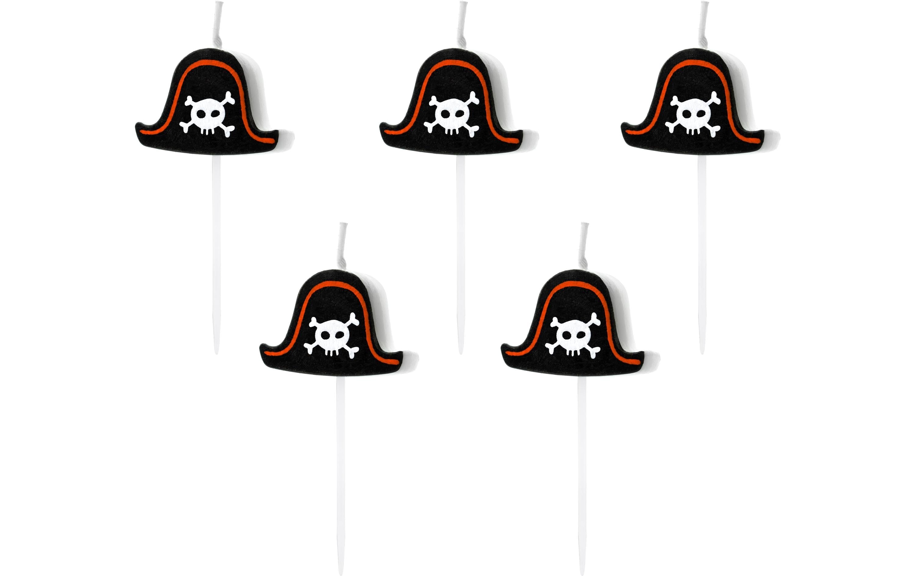 Partydeco Geburtstagskerzen Piraten 2cm, 5 Stück