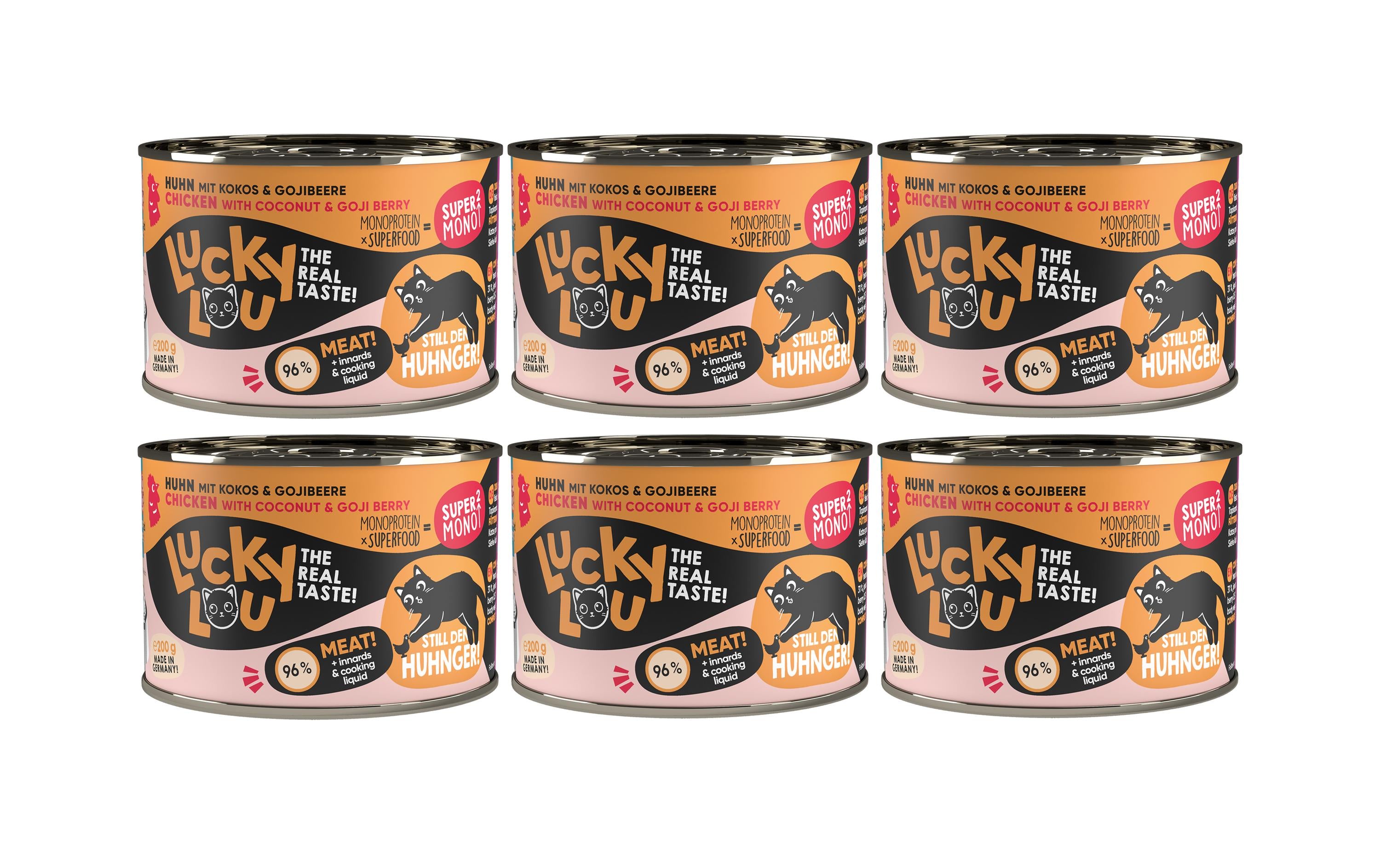 Lucky Lou SuperMono Huhn 6x200g Kit