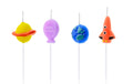 Partydeco Geburtstagskerzen Kosmos 2-3cm, 4 Stück