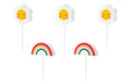 Partydeco Geburtstagskerzen Gänseblümchen 2-3.5cm, 5 Stück