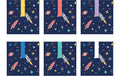 Partydeco Süssigkeiten-Tüten Kosmos 13x14cm, 6 Stück