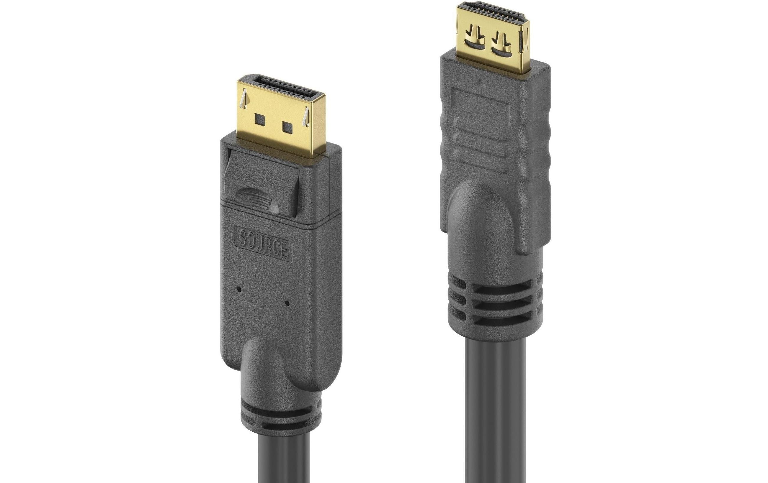 PureInstall 4K Adapterkabel DP/HDMI, 1.50m Aktiv, 4K / 60Hz