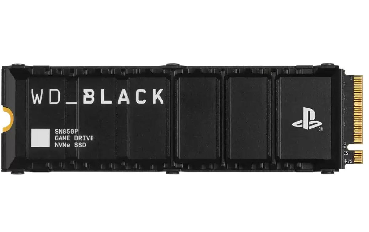 WD Black SN850P 2TB für PS5 Heatsink NVMe, M.2 2280, 7300MB/s (l), 6600MB/s (s)