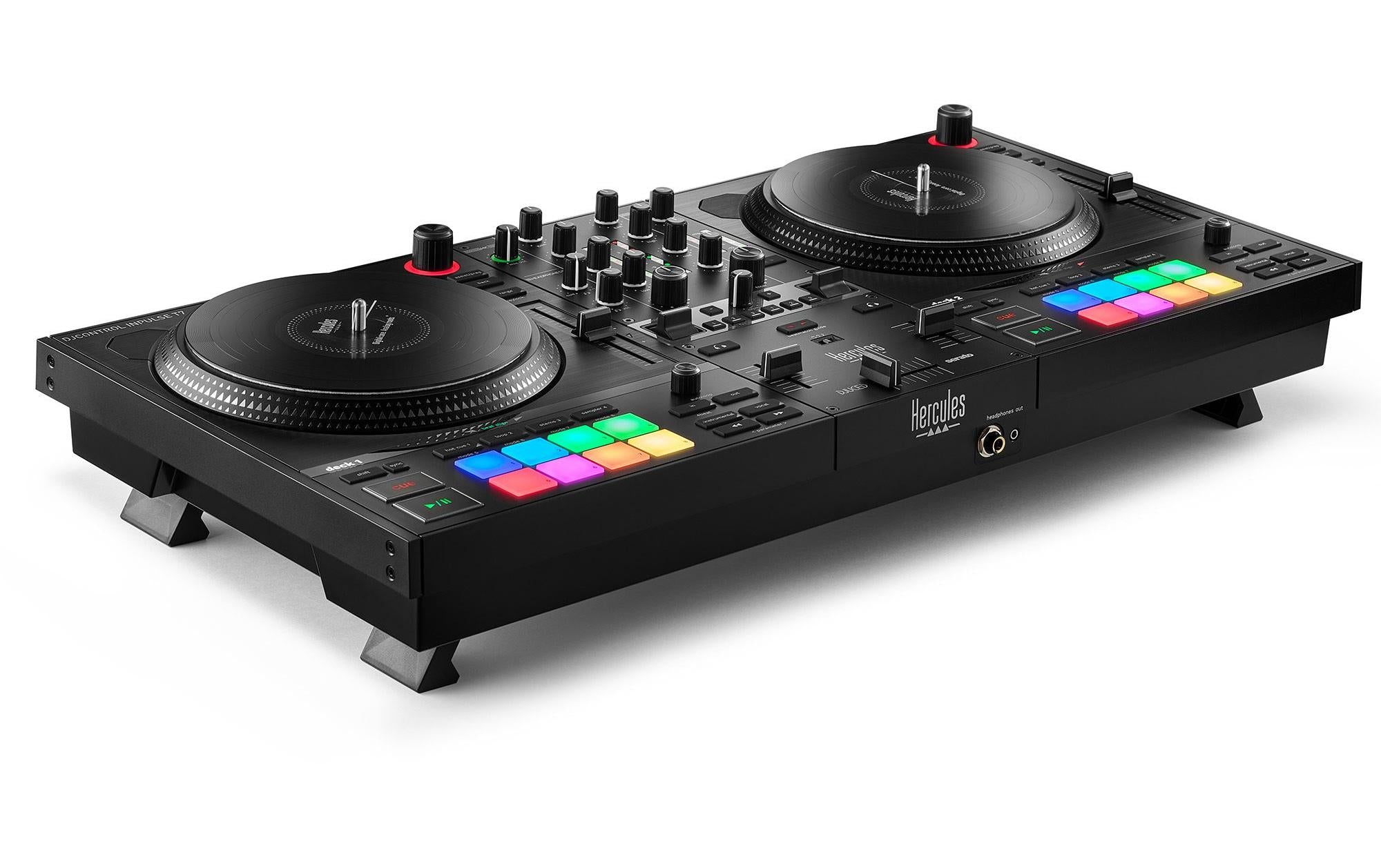 Hercules DJControl Inpulse T7 2-Deck-Controller, motorisierte 7" Wheels