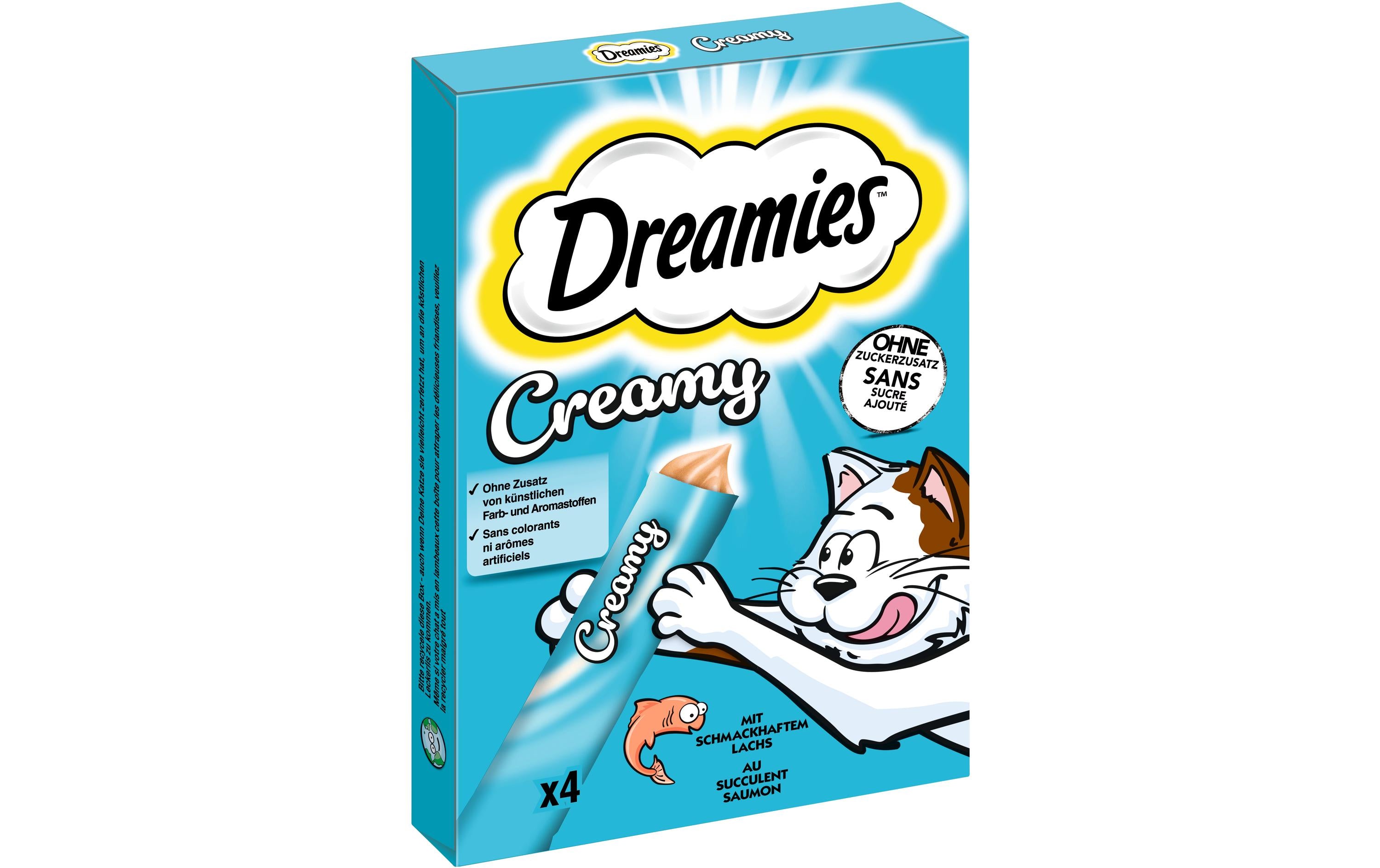 Dreamies Creamy Snack Lachs 4x10g
