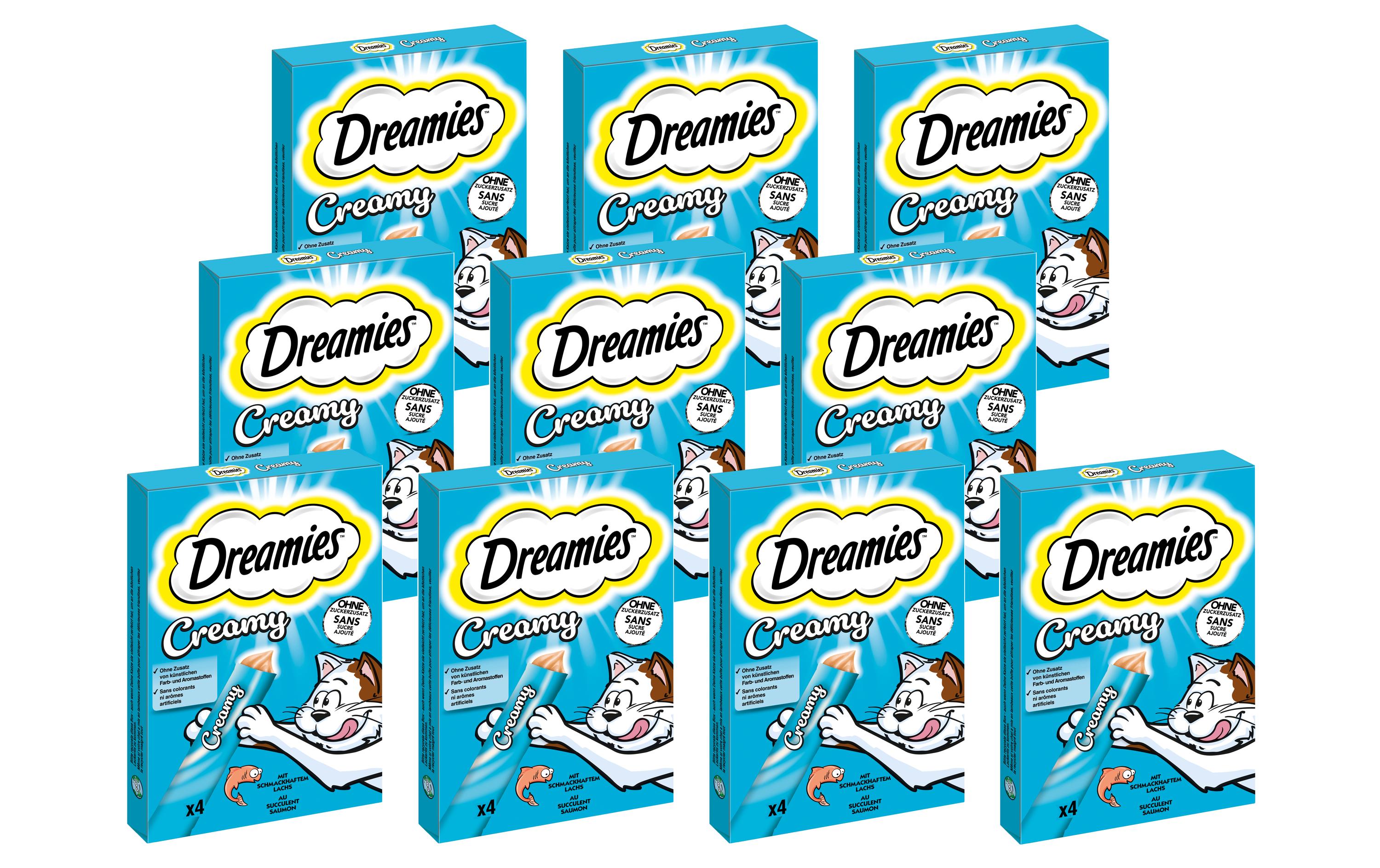 Dreamies Creamy Snack Lachs 11x4x10g KIT