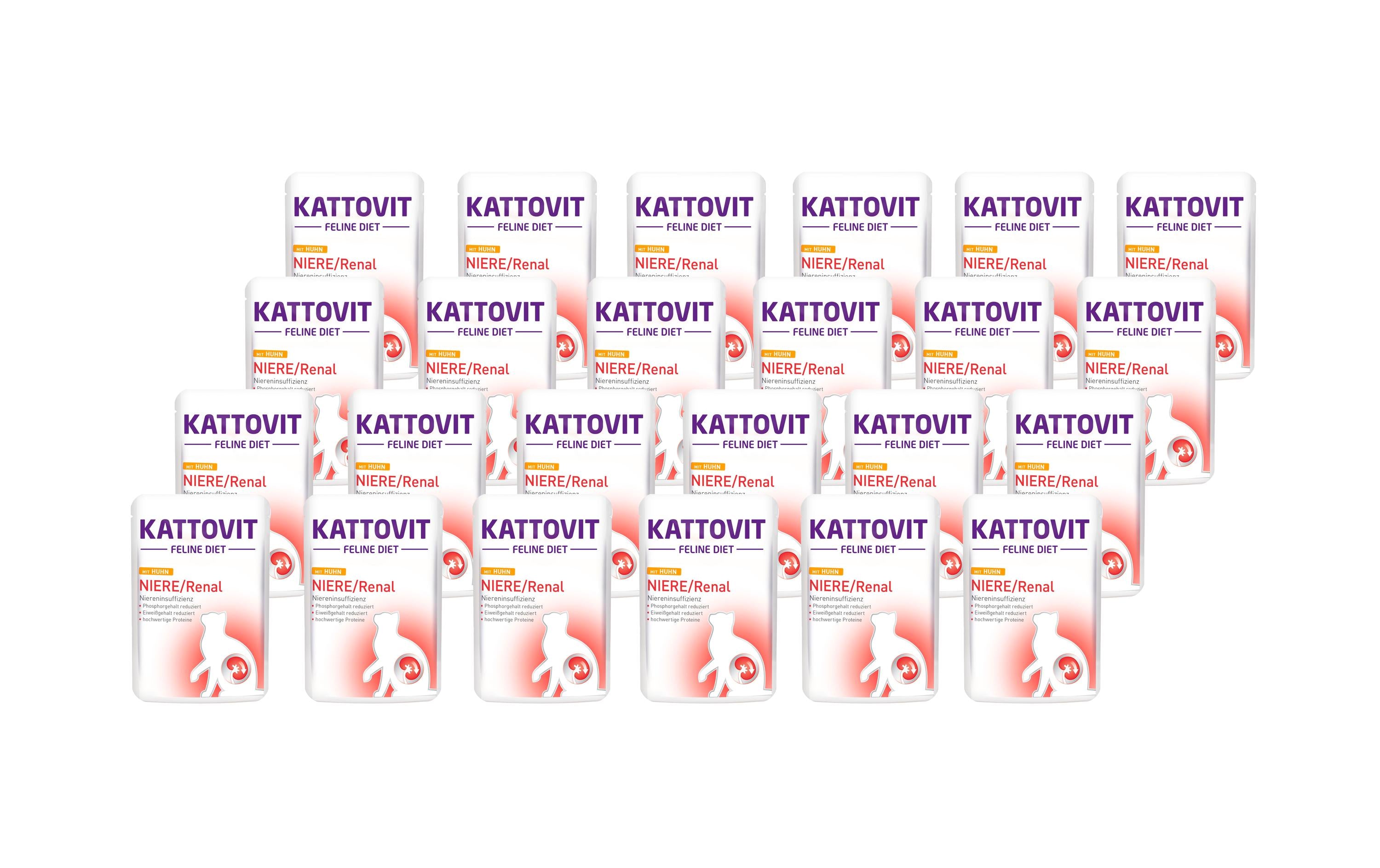 Kattovit Niere/Renal Huhn 24x85g Kit