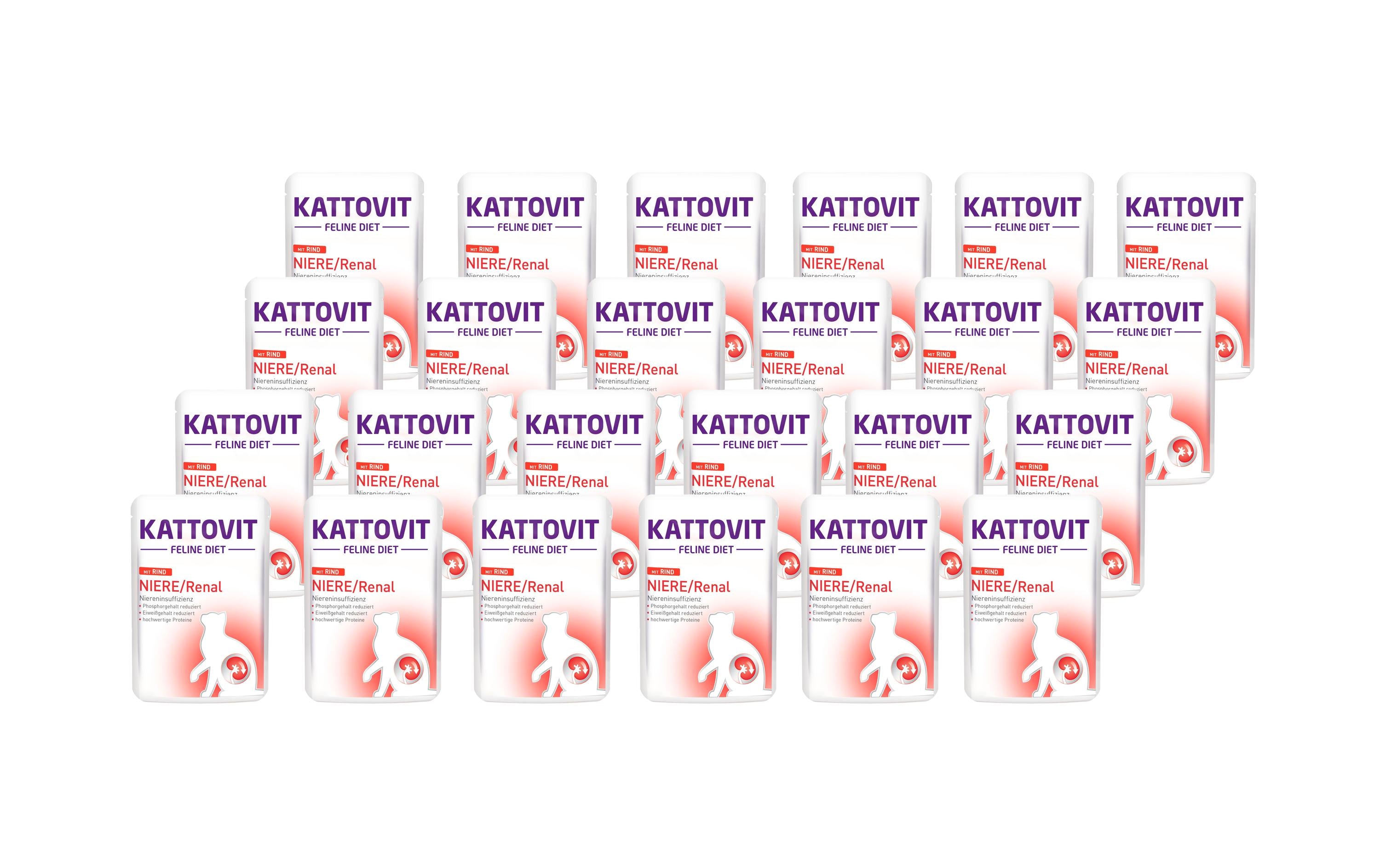 Kattovit Niere/Renal Rind 24x85g Kit
