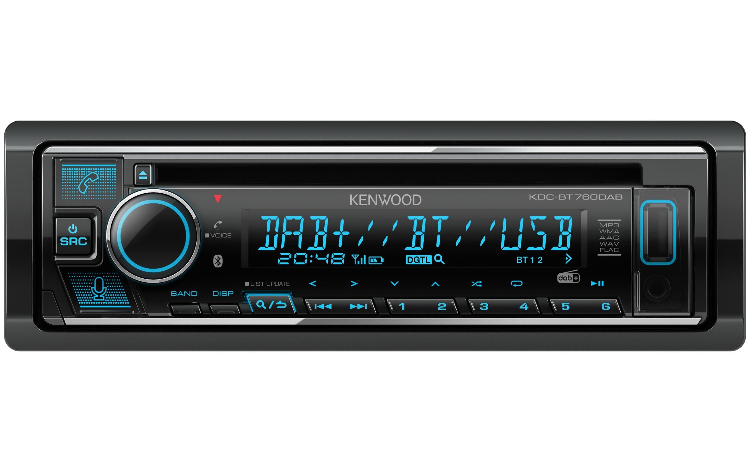 KENWOOD Autoradio KDC-BT760DAB Bluetooth, Spotify & DAB+