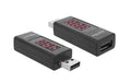 USB Strommesser Adapter Volt&Ampere bis 4 Ampere, A Stecker-Buchse