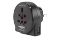 Ansmann Reisestecker World to EU + USB max. 16A, USB 5V DC