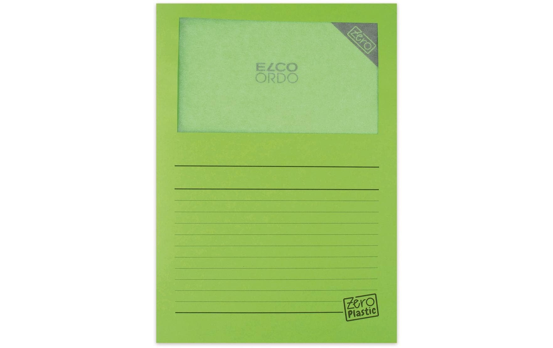 Elco Ordo Zero grün 100 Stk. mit Fenster aus Pergamin, 100% recyclierbar
