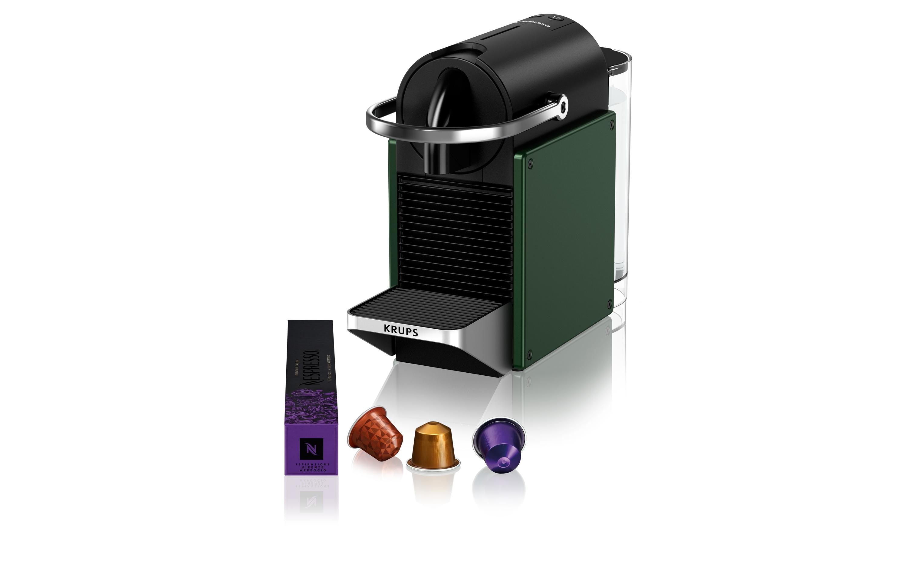 Krups Nespressom Pixie Redesign Dark Green 1260W, 0.7l Wassertank, 19 bar, 9-11 Kapsel
