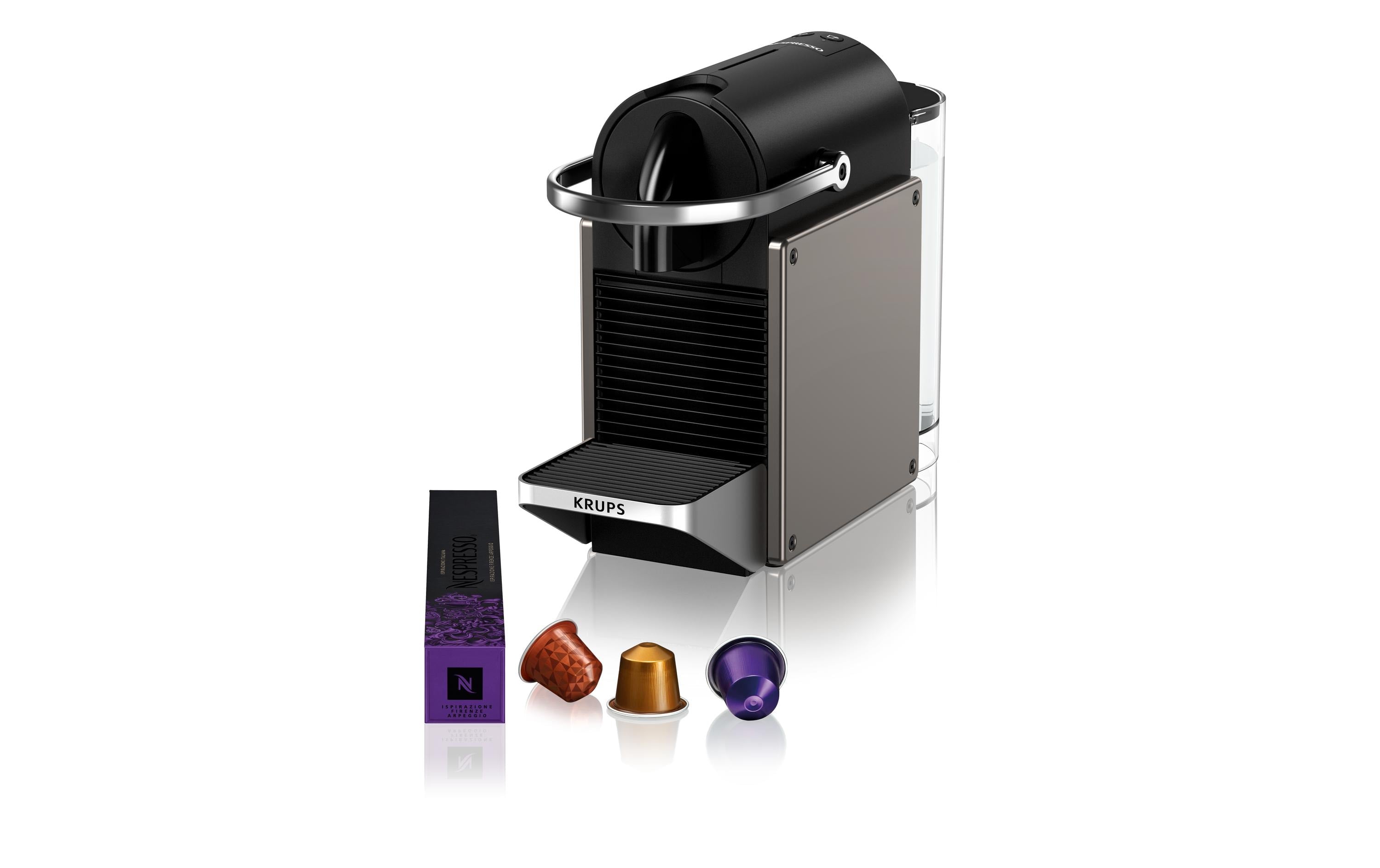 Krups Nespressom Pixie Redesign Titan 1260W, 0.7l Wassertank, 19 bar, 9-11 Kapsel
