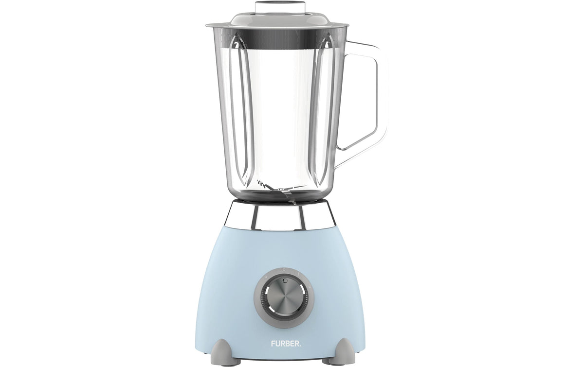 FURBER Retro Standmixer Blau 1.5L, Glaskrug, 500W, Blau