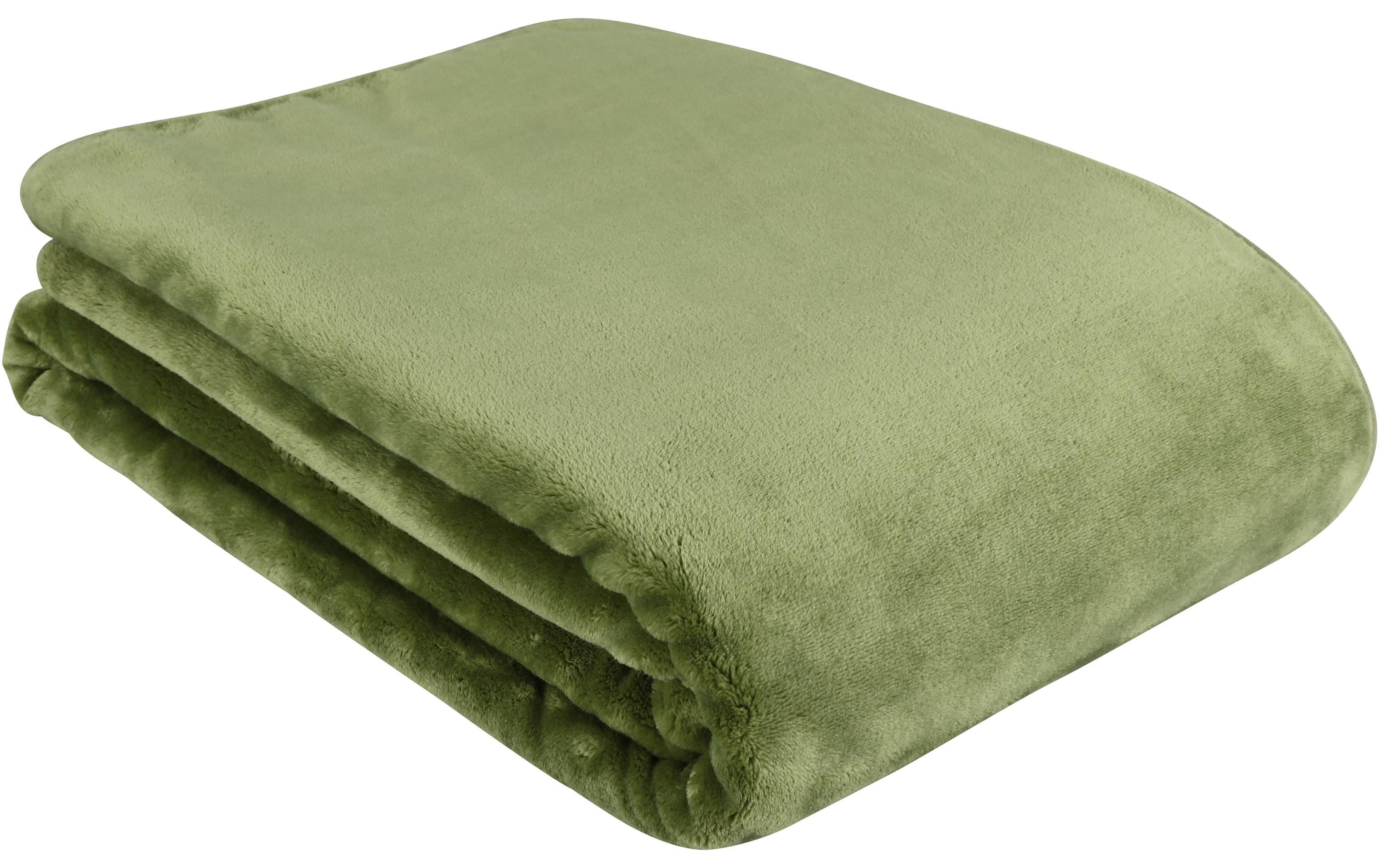 Eskimo Decke Cashmina, Olive, 150x200 cm 100% Micro-Polyester, waschbar 30 Grad